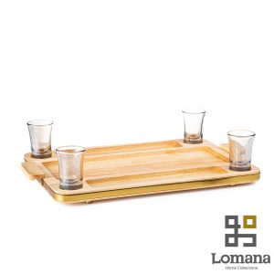 اردور مستطیل دسته دار 3 تایی شات دار - فریم طلایی352-112