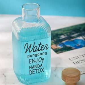 بطری چاپدار درب چوبی طرحدار