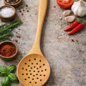 کفگیر سوراخ دار چوبی راش موهوکا 4000